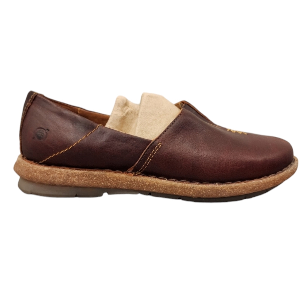 BORN Leather Loafers Shoes Tropi Slip On Casual Women's 11 Brown Clogs
